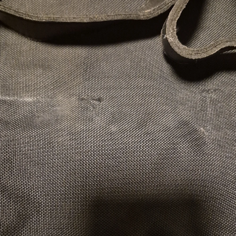 Harley-Davidson Black Canvas Messenger Bag with Leather Straps